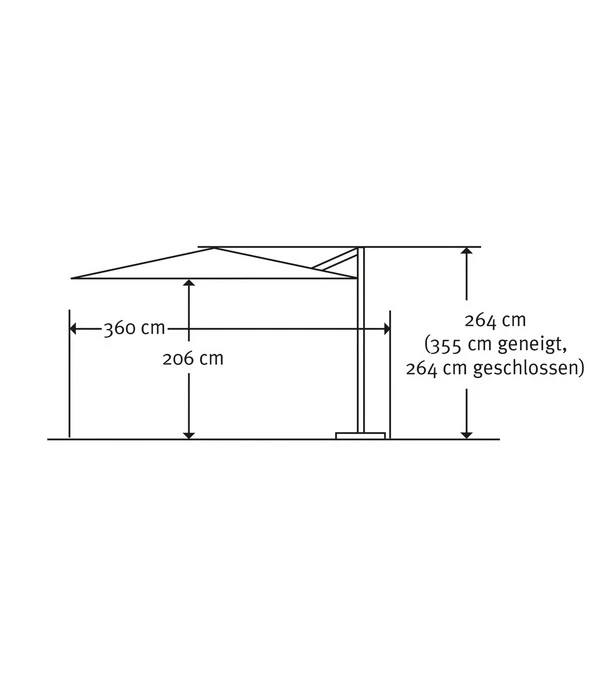 Schneider Ampelschirm Rhodos Twist, Quadratisch, Ca. B300/T300 Cm – Bild 5