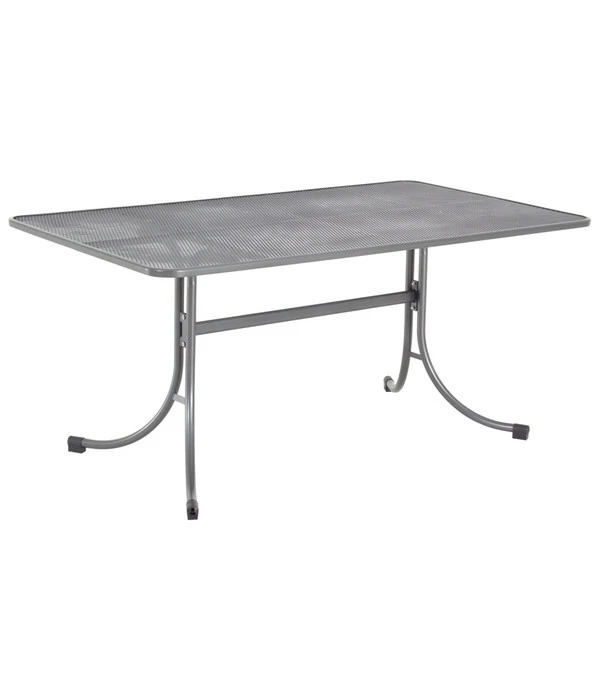 MWH Streckmetalltisch, Eisengrau, Ca. B160/H74/T90 Cm