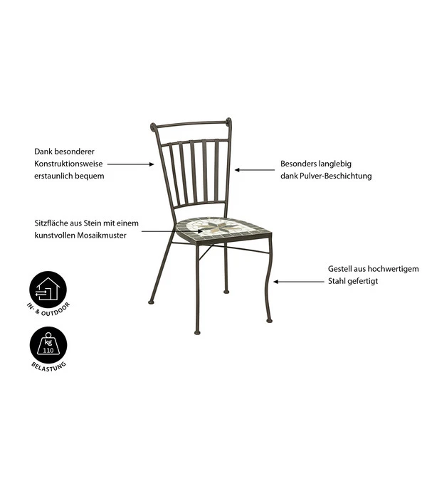 Dehner Mosaikstuhl Diana – Bild 5