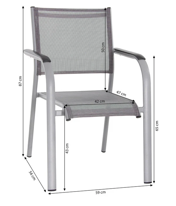 Dehner Balkon-Stapelstuhl Dallas – Bild 4