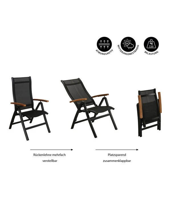 Dehner Klappsessel Chicago Wood – Bild 6