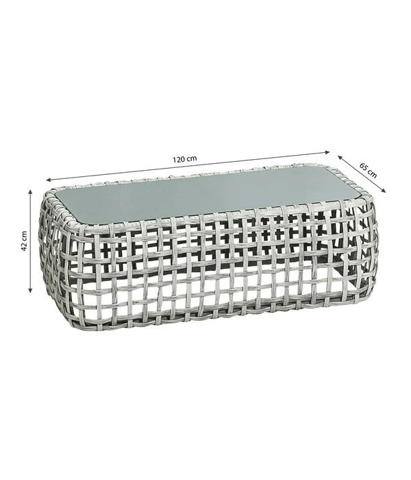 Dehner Flechtlounge Bali, 4-teilig – Bild 9