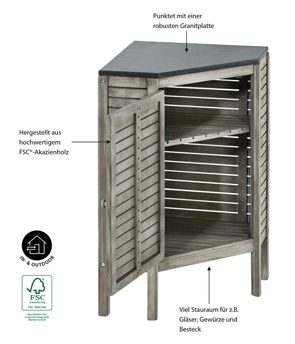 Dehner Eckschrank Southampton, Ca. B50/H90/T50 Cm – Bild 5