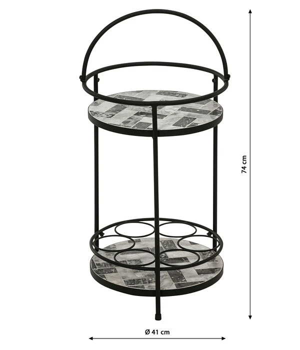 Dehner Mosaikbeistelltisch Letizia, Ca. Ø41/H74 Cm – Bild 2