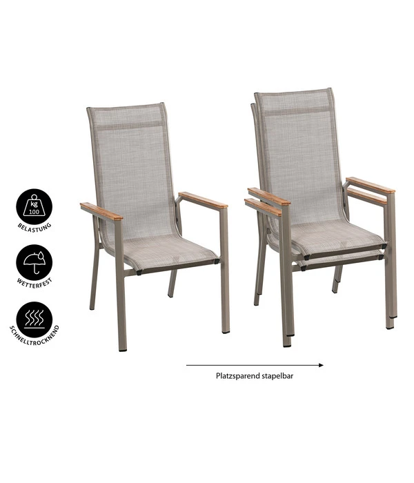 Dehner Stapelstuhl Cleveland, Hellbraun – Bild 4